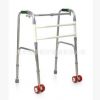 直销可调节高度不锈钢助行器可折叠老年人助步器带轮