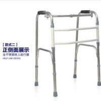 医疗器械带轮带座助行器不锈钢折叠四脚老人残疾人助行器