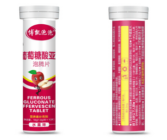 博凯泡泡牌葡萄糖酸亚铁泡腾片（10片装）图1