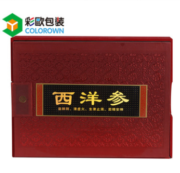 工厂定做高档精美密度板礼盒中草药西洋参 包装 高档礼盒订做图2