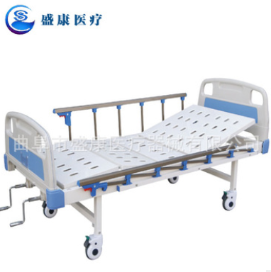 山东盛康医用病床 ABS床头单摇病床 移动式病床 条式双摇护理床图2