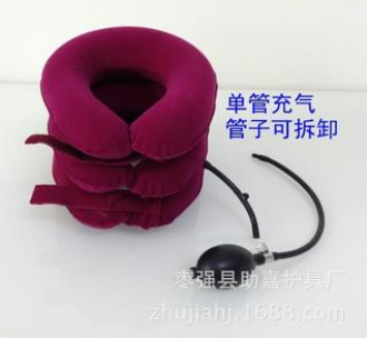 正品全绒颈椎牵引器 家用医用三层充气颈托 治颈椎颈部保健图2