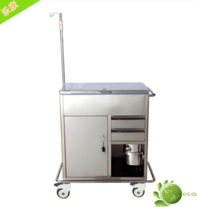 促销乐康LK-717不锈钢304急救车抢救室推车多功能治疗车厂家直销图3