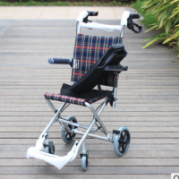 批发供应佛山凯洋铝合金轻便旅行轮椅飞机轮椅KY9001L一件代发