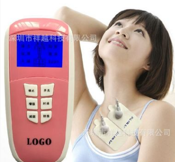 深圳工厂批发展蓝屏家用多功能语音经络按摩仪数码按摩器工厂批发图3