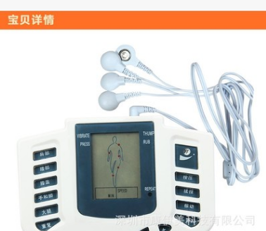 外贸出口供货英文版多功能数码经络按摩仪脉冲针灸颈椎肩 理疗仪图1