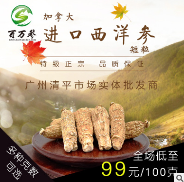 加种进口美国西洋参段花旗参短粒头整枝高品质可切片西洋参图1