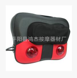 正品揉捏叩击按摩枕 颈椎腰部背部多功能加热按摩器图1