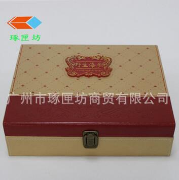 高档药材野生海参礼品盒包装皮盒海参盒 燕窝虫草木盒礼品包装盒图1