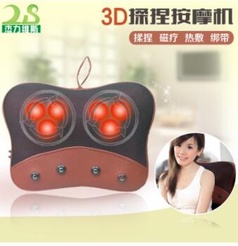 多功能颈椎按摩器颈部腰部肩部按摩枕家用腰椎仪全身按摩颈腰靠垫图1