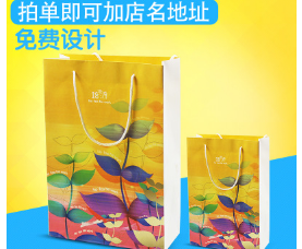 手提纸袋 空白礼品袋定制 方底 服装化妆品手拎袋 可印制logo图1