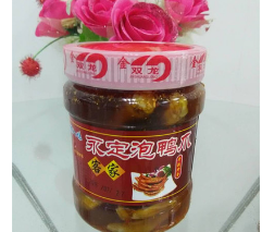 产家直供 双金龙客家特产永定泡鸭爪香辣脆 零食食品 一瓶1000g图1