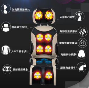 厂家定制直销按摩垫家用多功能肩颈腰部按摩器全身电动按摩垫批发图1