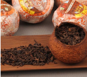 批发 陈皮普洱茶 熟茶 新会特产 柑普茶桔普 橘子 陈年桔普茶图2