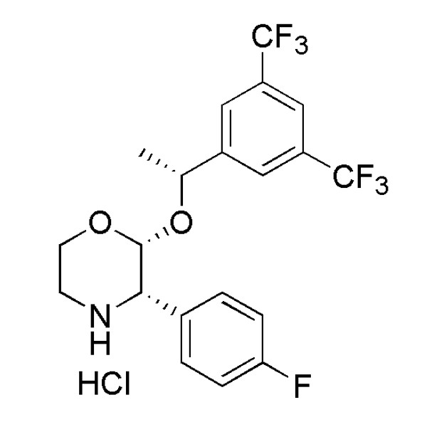 (2R,3S)-2-((1R)-1-(3,5-双(三氟甲基)苯基)乙氧基)-3-(4-氟苯基)吗啉盐酸盐图1
